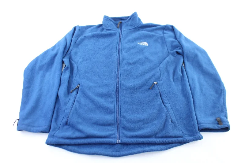 The North Face Embroidered Logo Blue Zip Up Jacket