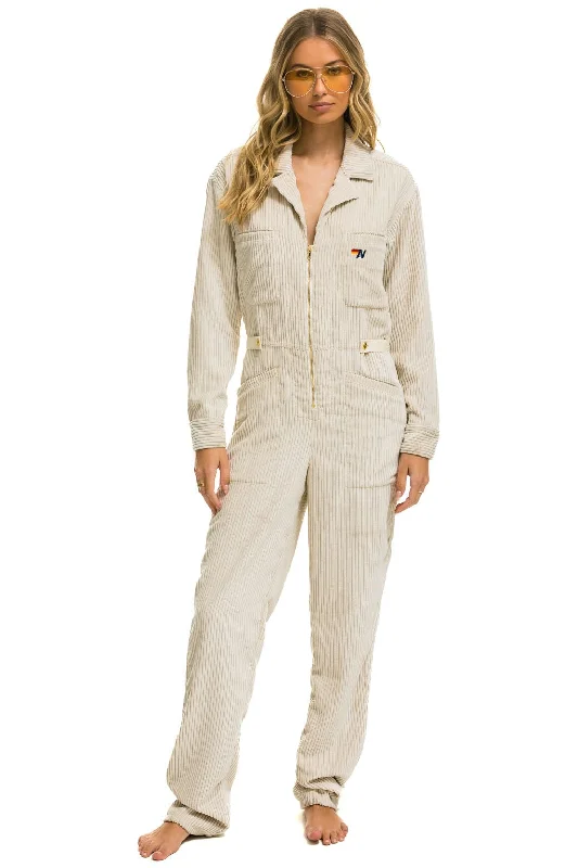 UNISEX CORDUROY FLIGHT SUIT - VINTAGE WHITE