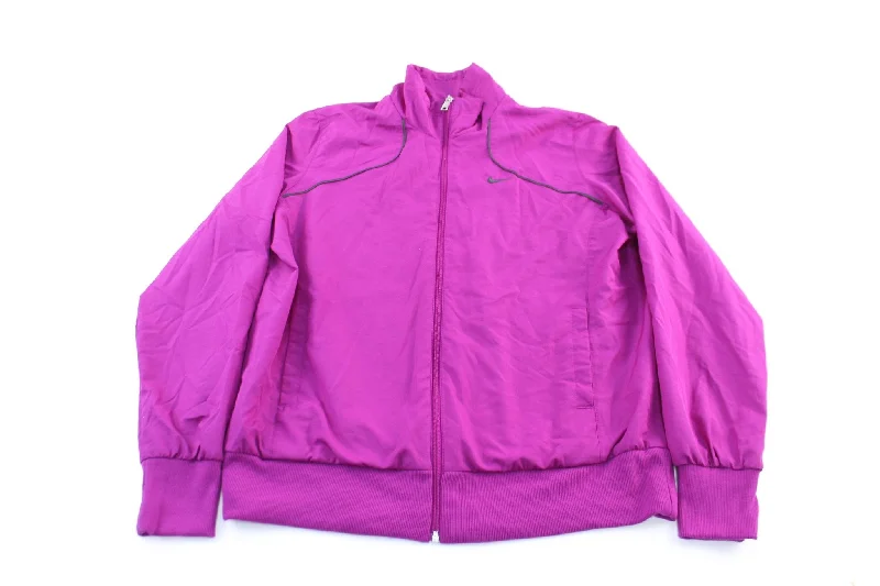 Women's Nike Embroidered Logo Purple Zip Up Jacket