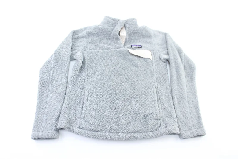 Women's Patagonia Logo Patch Grey Pullover Jacket