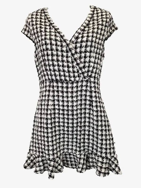 Atmos & Here Textured Adalyn V Neck Midi Dress Size 10