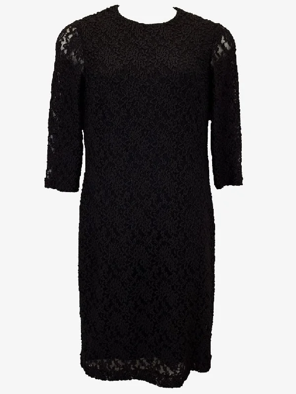 Cue Classic Lace Winter Midi Dress Size 14