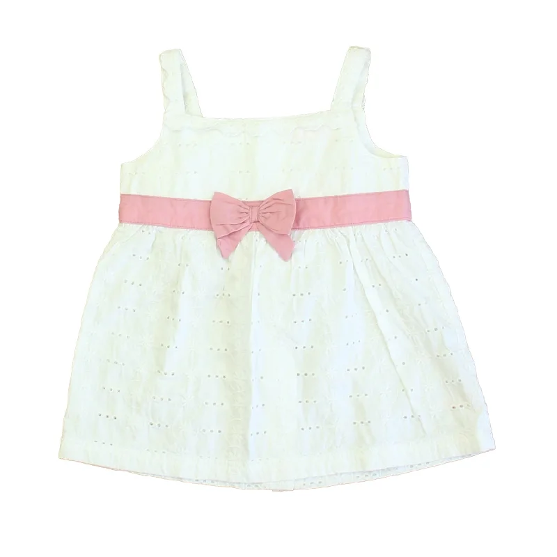 Mini Mode Girls White | Pink Dress