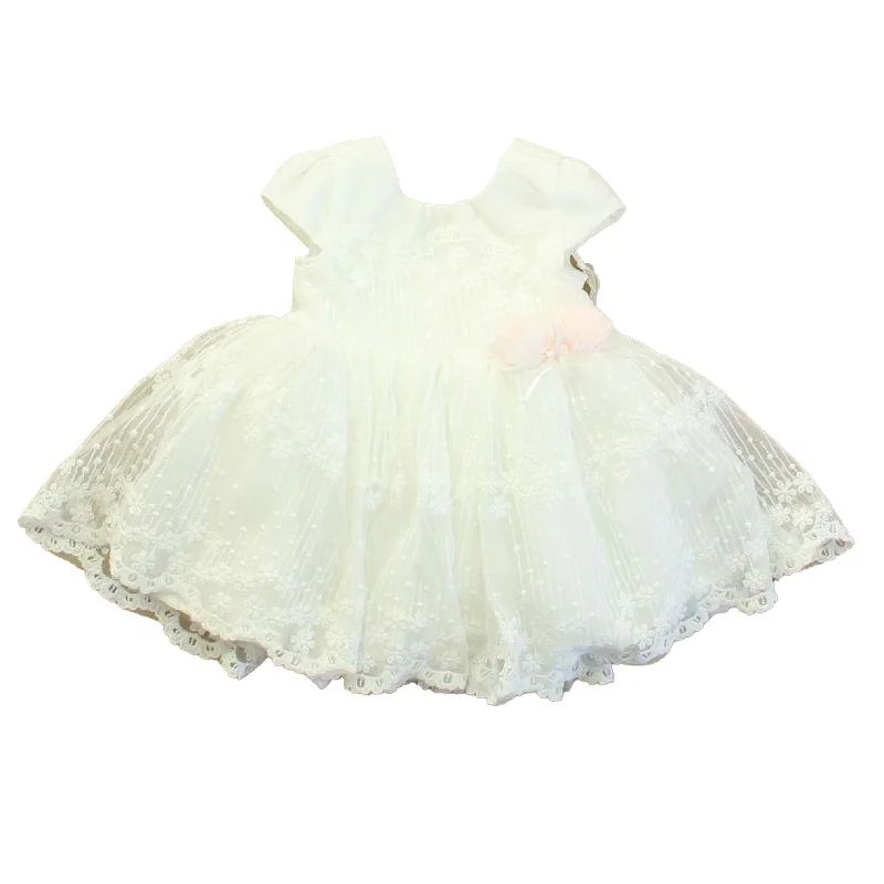 Miniclasix Girls White Special Occasion Dress