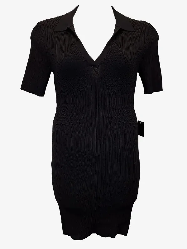 Mossman Classy Ribbed V Neck Midi Dress Size 12