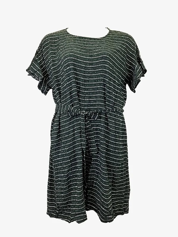 Trenery Forest Green Belted Tunic Mini Dress Size 16