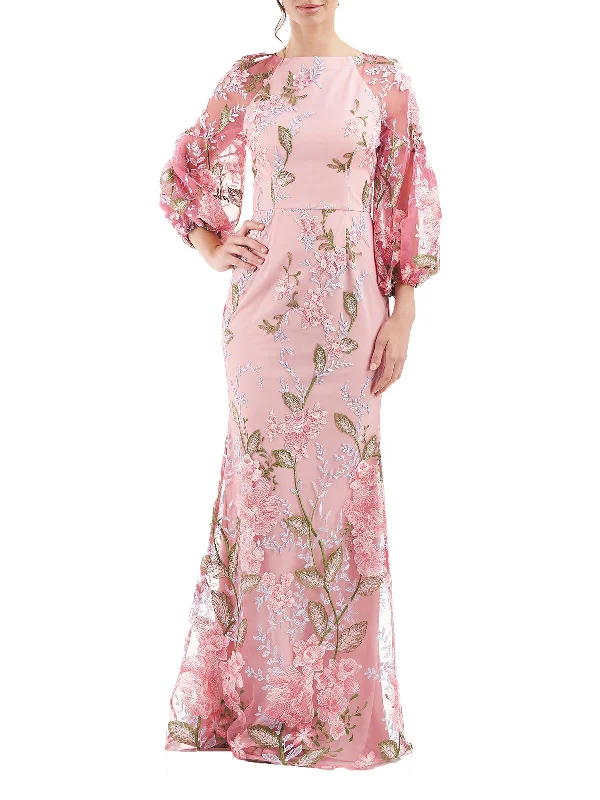 Lydia Womens Floral Maxi Evening Dress