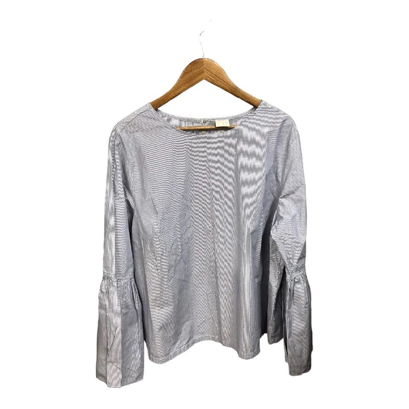 Blouse Long Sleeve By A New Day In Striped Pattern, Size: 2x