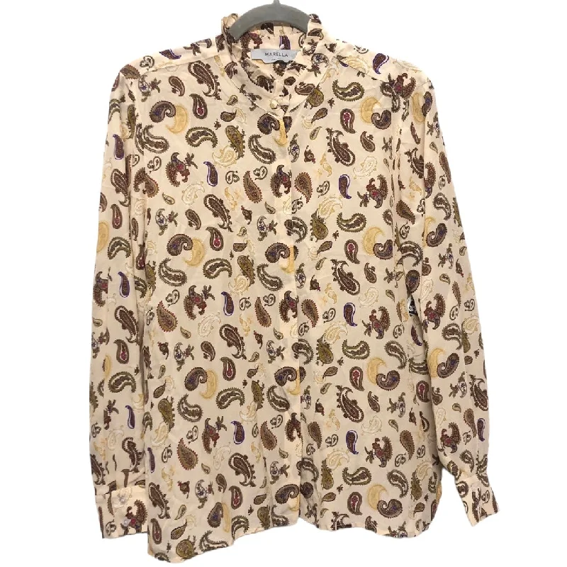 Blouse Long Sleeve By Cma In Paisley Print, Size: 8