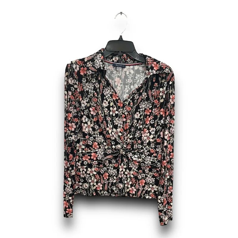 Blouse Long Sleeve By Tommy Hilfiger In Floral Print, Size: S