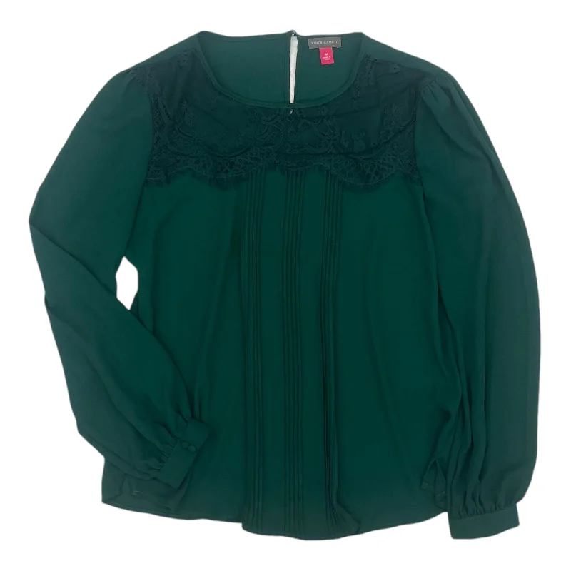 Blouse Ls By Vince Camuto In Green, Size:M