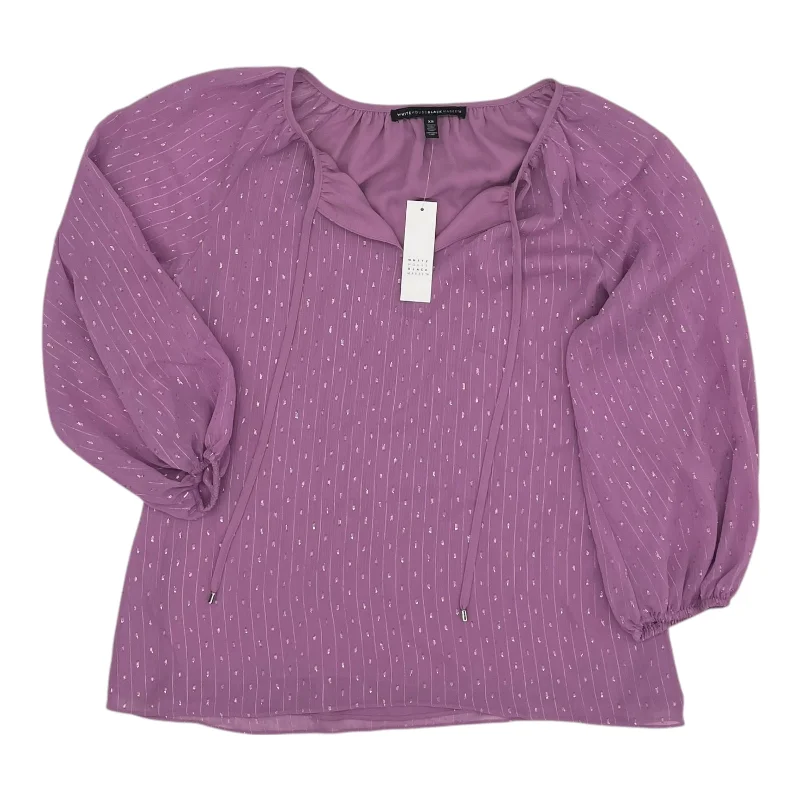 Blouse Ls By White House Black Market In Purple, Size:Xs