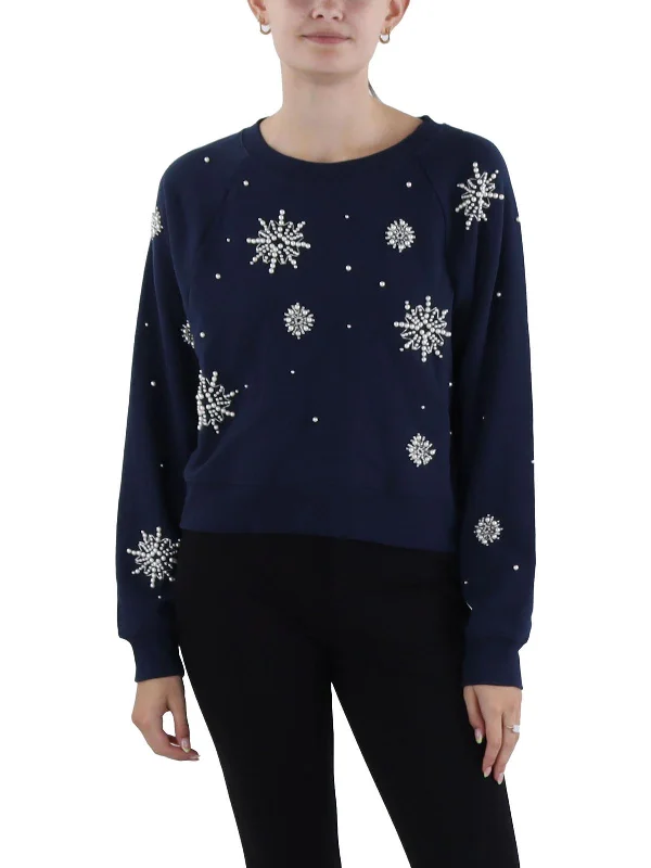 Snowflake Womens Crewneck Long Sleeve Sweatshirt