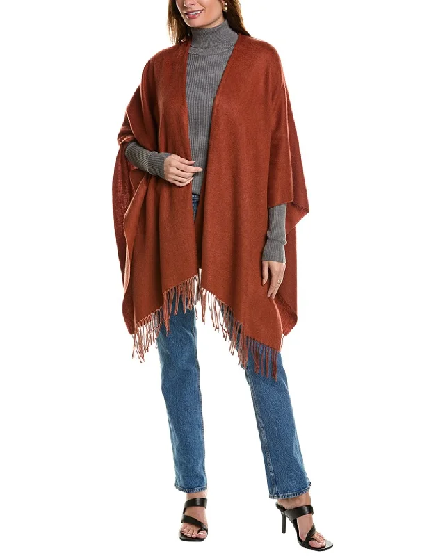 Portolano Fringe Wool-Blend Ruana